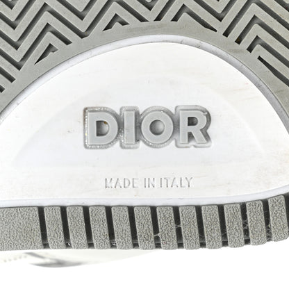 Christian Dior Smooth Calfskin Oblique Galaxy Perforated Mens B27 Low Top Sneakers 39 White Grey 7 of 13