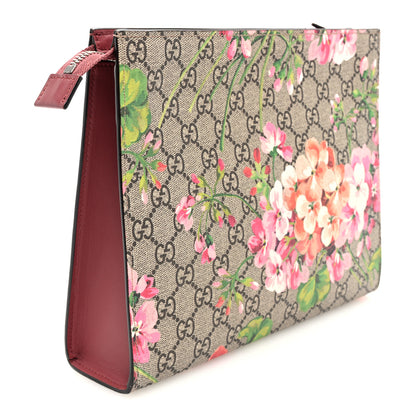 Gucci GG Supreme Monogram Blooms Large Cosmetic Case Beige Multicolor Dry Rose 3 of 7