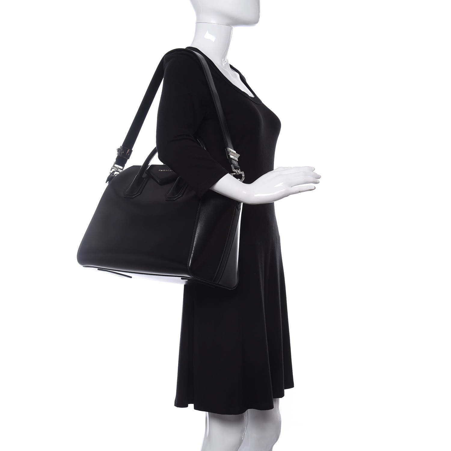 Givenchy Shiny Lord Calfskin Medium Antigona Black 2 of 9