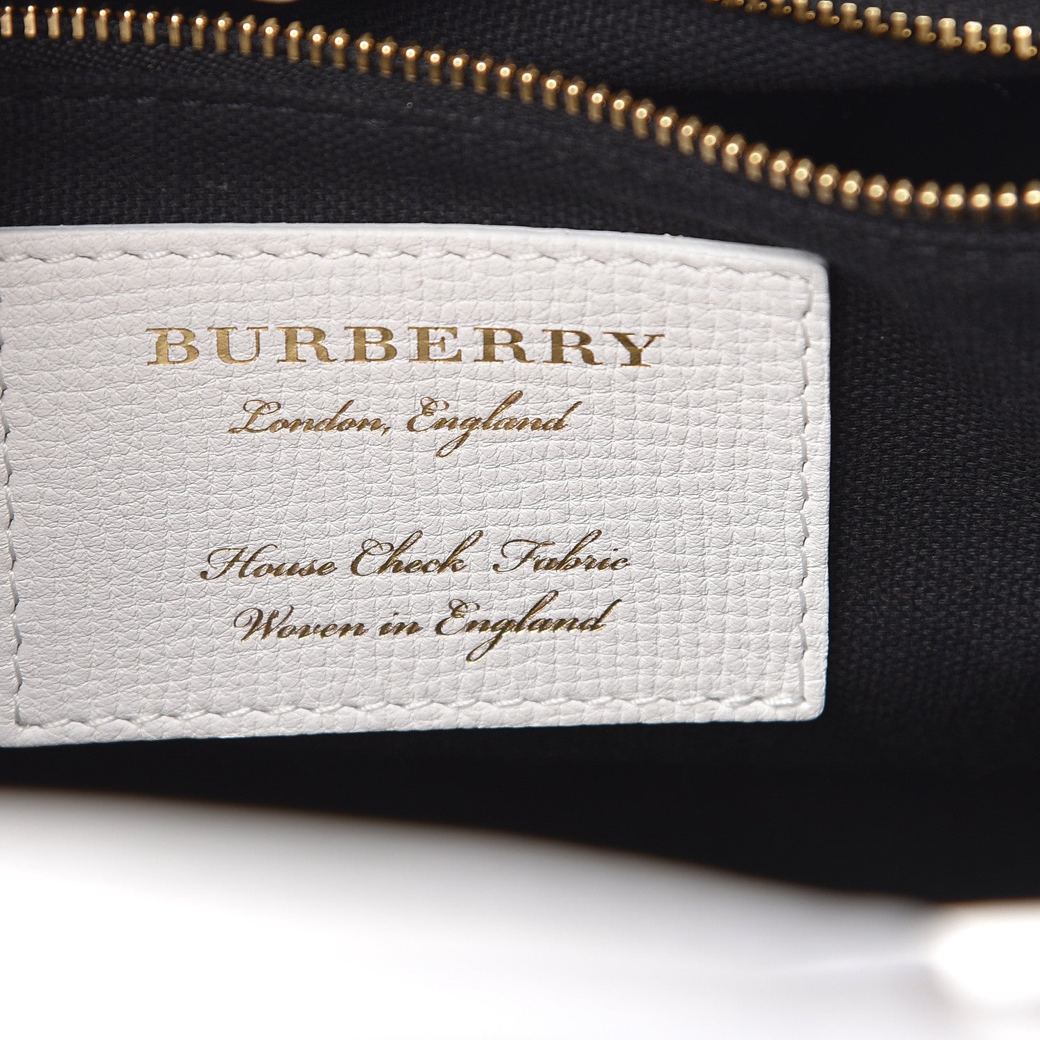 Burberry Grainy Calfskin House Check Small Banner Tote Chalk White 5 of 12