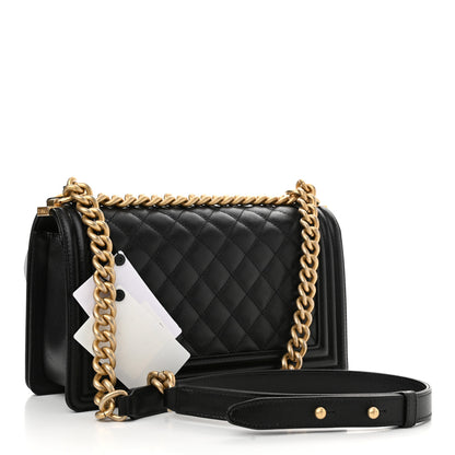 Chanel Caviar Quilted Medium Boy Flap Black 2 of 10