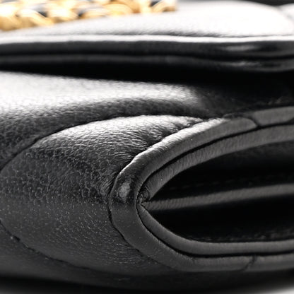 Chanel Lambskin Quilted Chanel 19 Flap Coin Purse With Chain Black 12 of 15