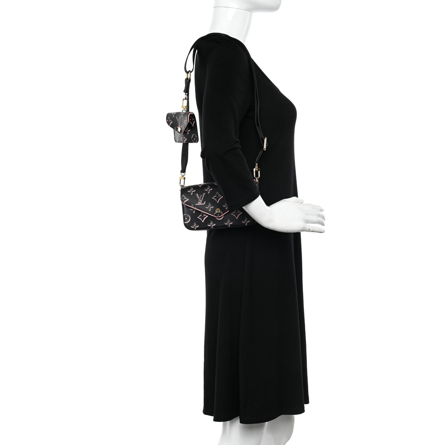 Monogram Fall For You Felicie Strap & Go Black