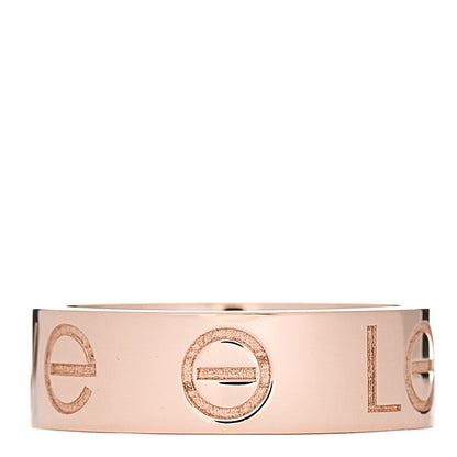 Cartier 18K Pink Gold 5.5mm Engraved LOVE Ring 50 5.25 4 of 6