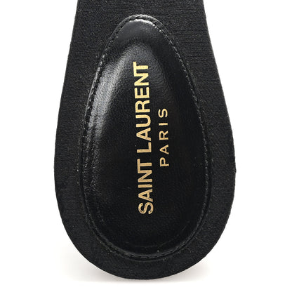 Saint Laurent Jacquard All-Over Monogram Le Maillon 60mm Mules 38 Black 8 of 9