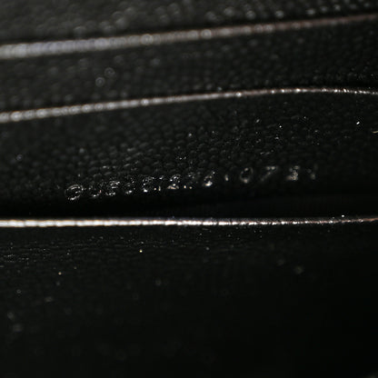 Saint Laurent Grain De Poudre Mixed Matelasse Triquilt Large Monogram Wallet Black 8 of 12