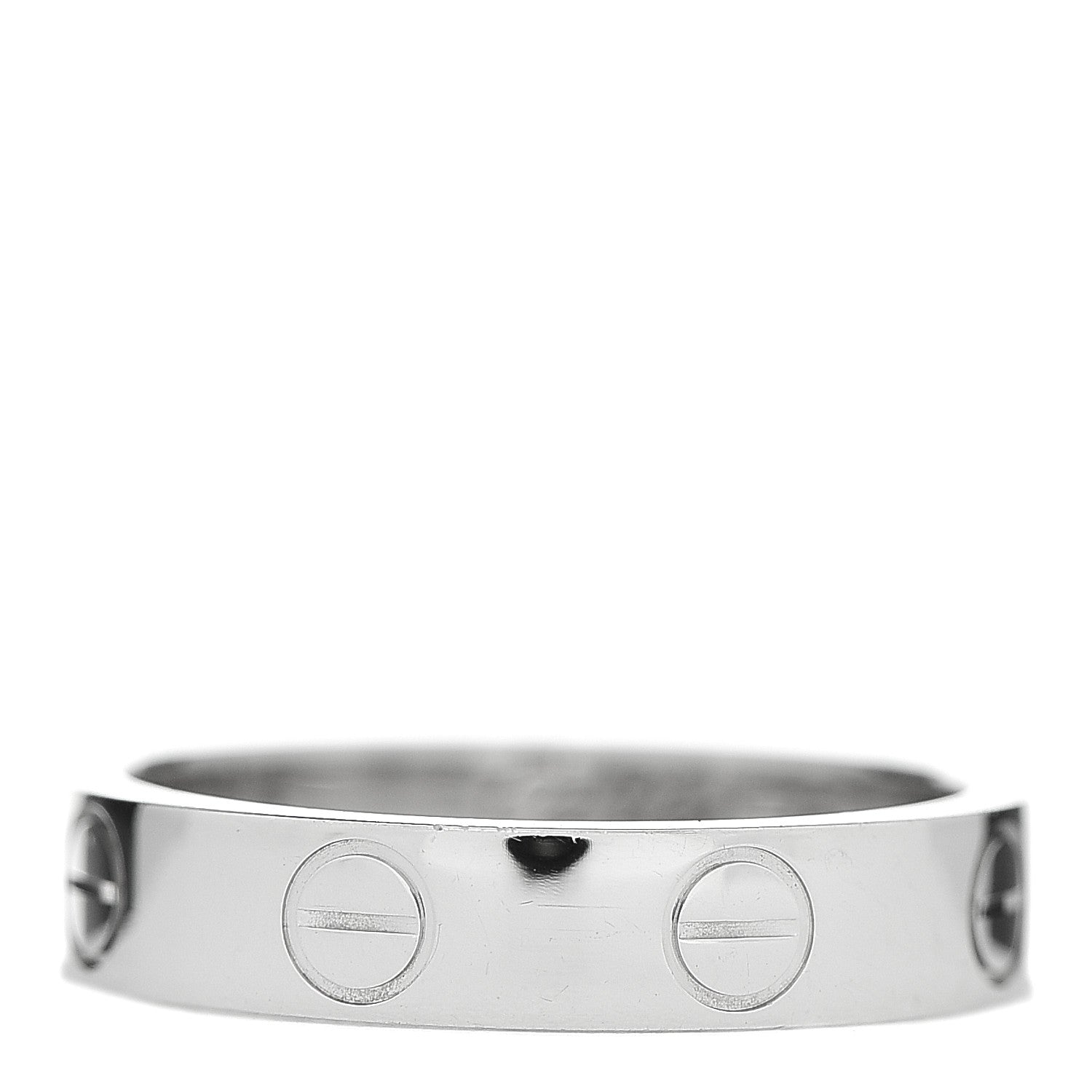 Cartier 18K White Gold 3.5mm LOVE Wedding Band Ring 47 4 3 of 4