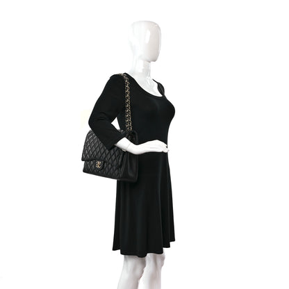 Chanel Lambskin Quilted Maxi Double Flap Black 2 of 9