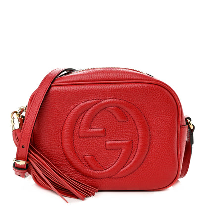Gucci Pebbled Calfskin Small Soho Disco Bag Tabasco Red 1 of 11