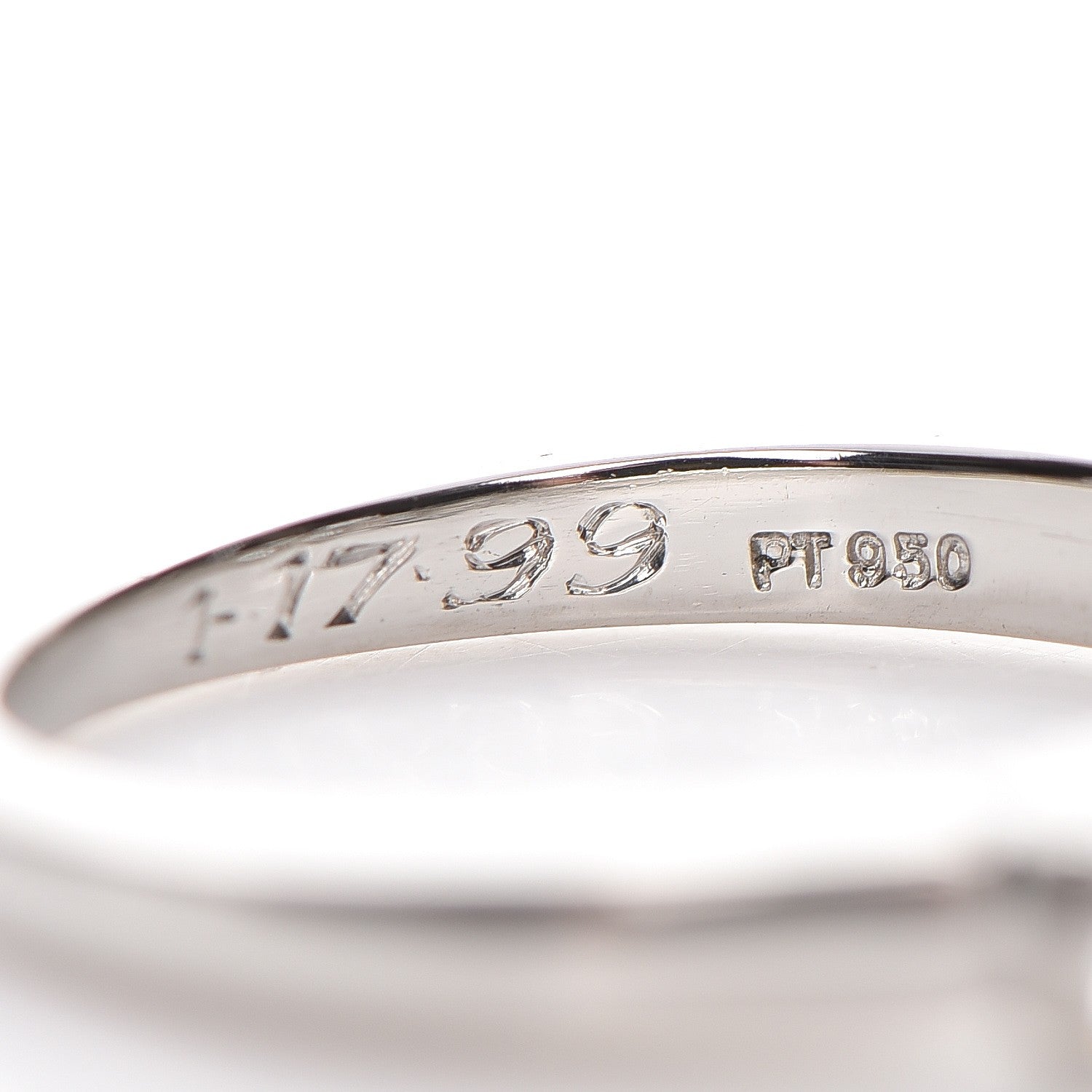 Tiffany Platinum .55 Carat Diamond Wedding Band Ring 4.5 4 of 4