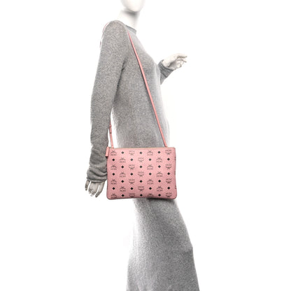 MCM Visetos Medium Crossbody Pouch Soft Pink 2 of 9