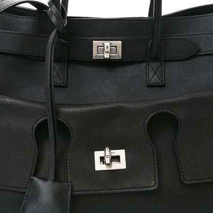 Balenciaga Smooth Calfskin Small Bel Air Carry All Bag Black 7 of 9