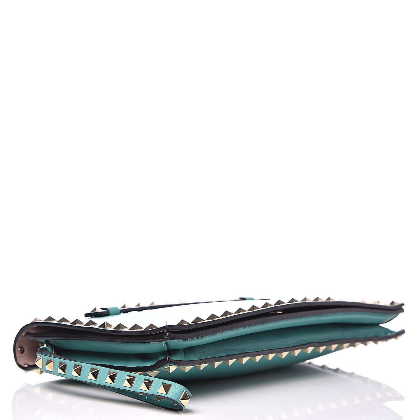 Nappa Rockstud Wristlet Clutch Colibri