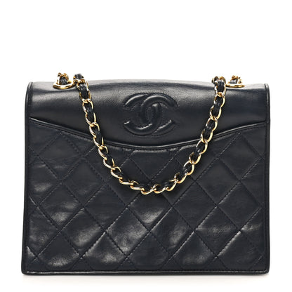 Chanel Lambskin Quilted Timeless CC Small Single Flap Navy Blue 1 of 10