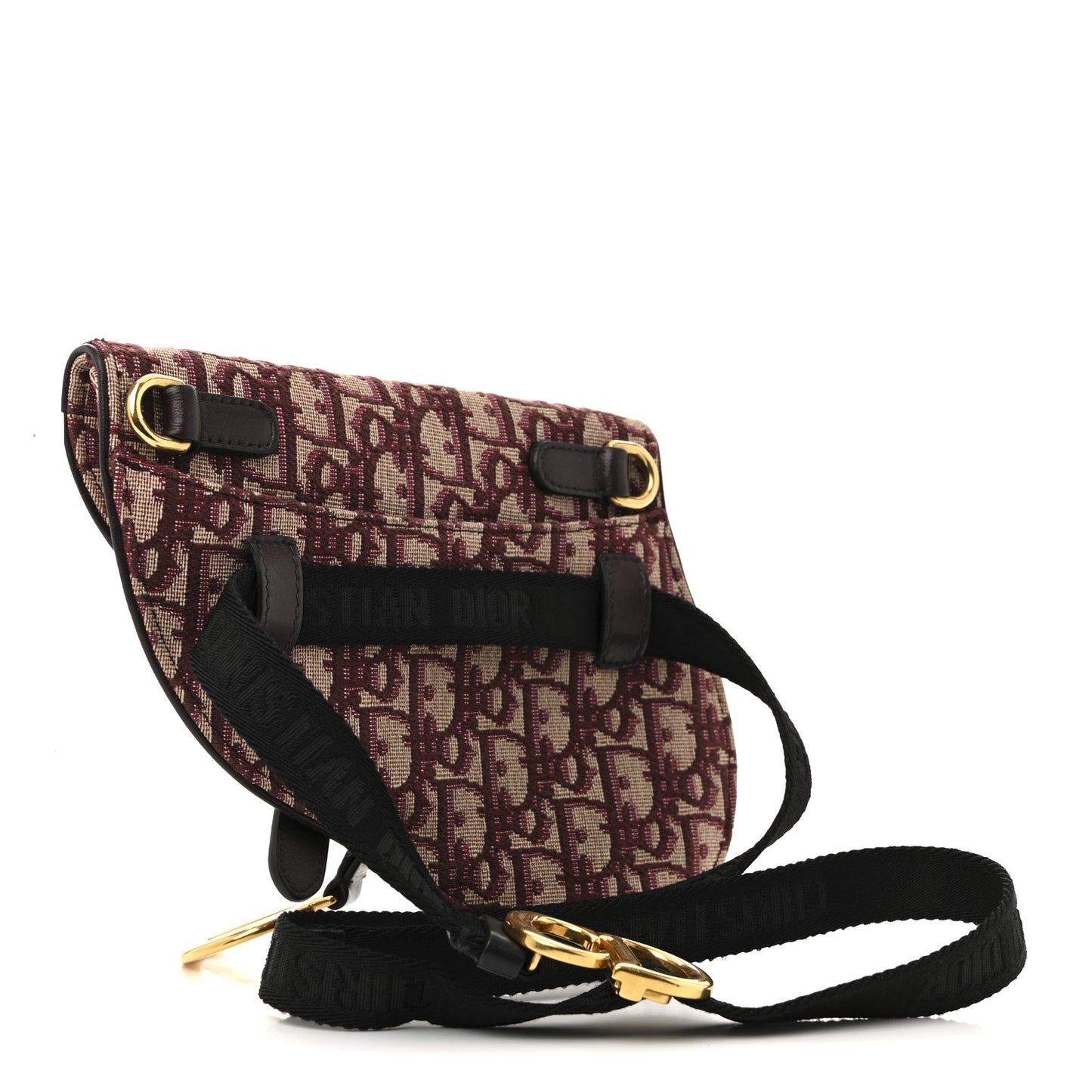 Oblique Saddle Belt Pouch Bordeaux