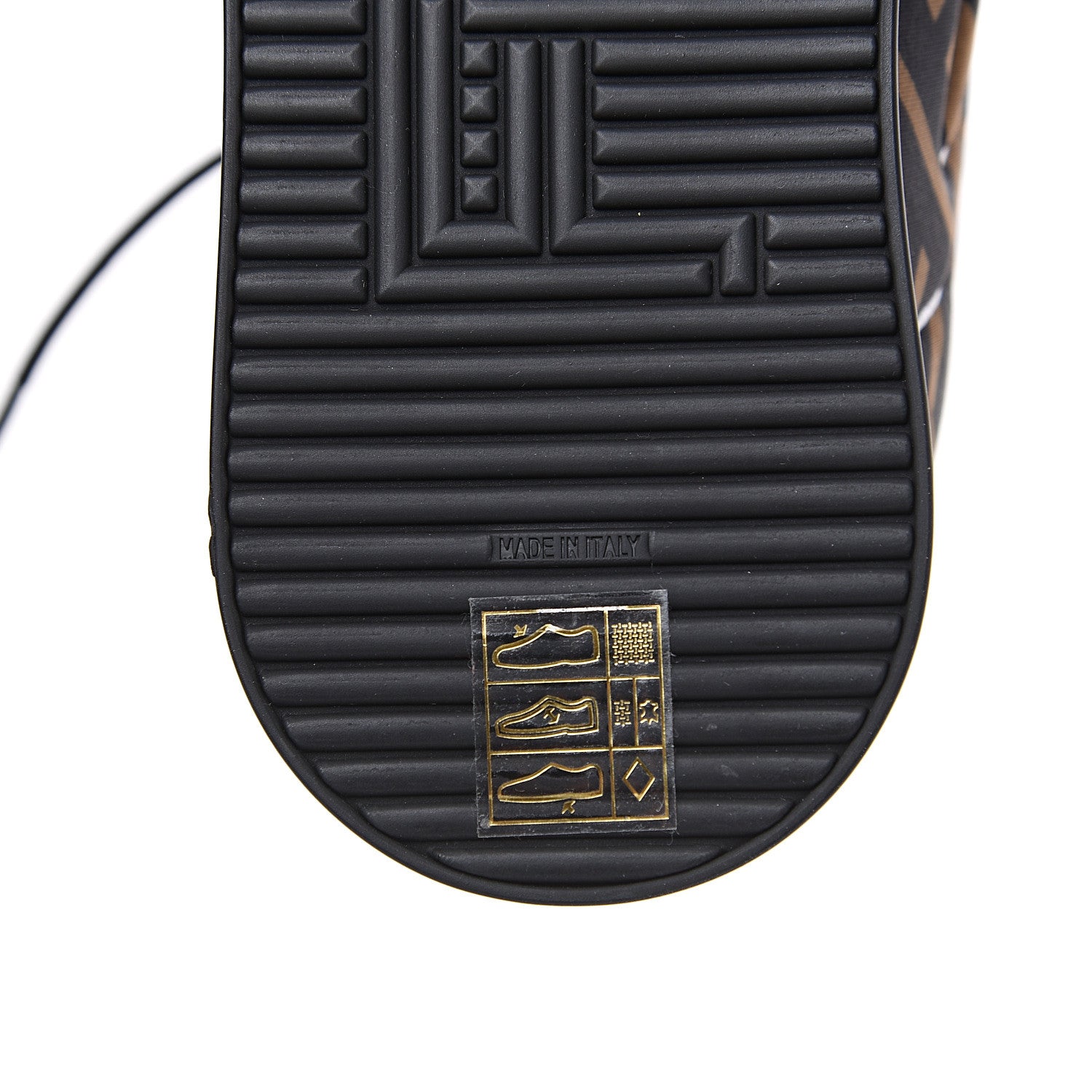 Fendi Stretch Fabric FFreedom Sneakers 36 Tobacco Black White 7 of 8