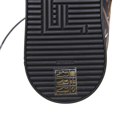 Fendi Stretch Fabric FFreedom Sneakers 36 Tobacco Black White 7 of 8