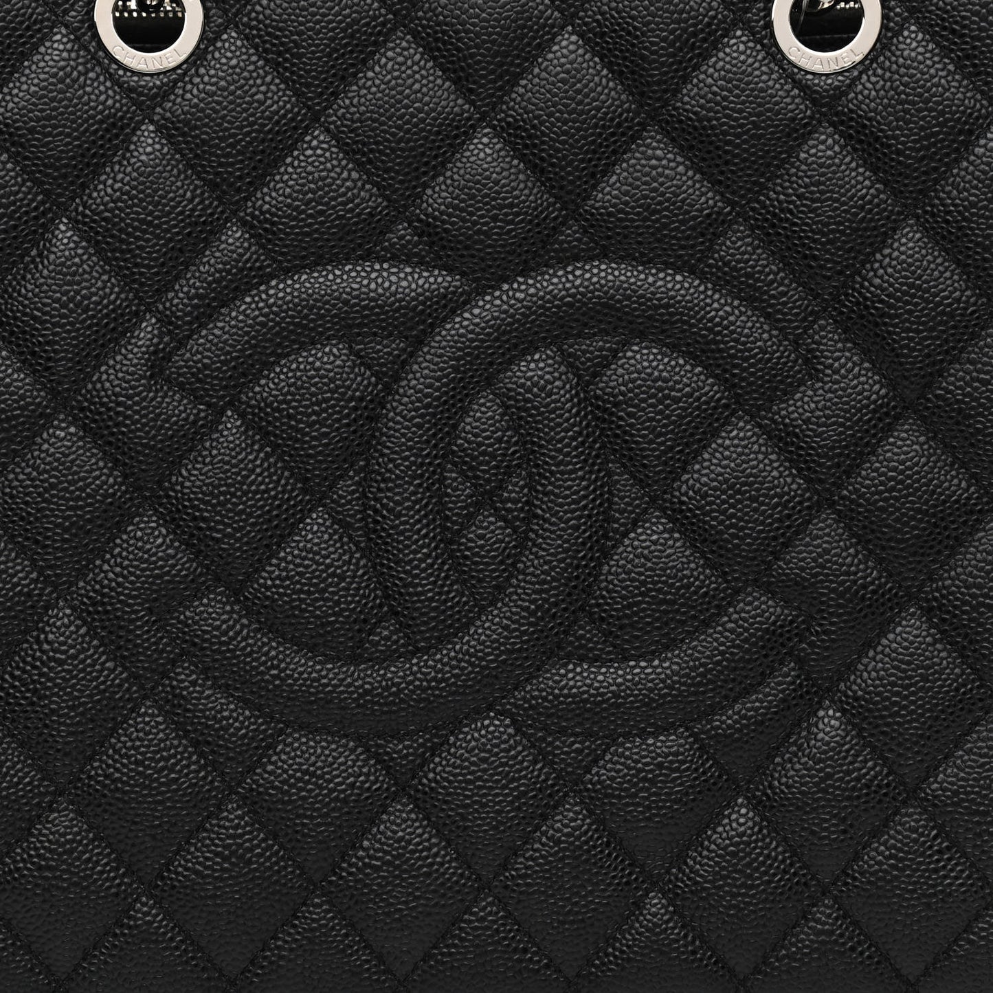 Caviar Quilted Grand Shopping Tote GST Black