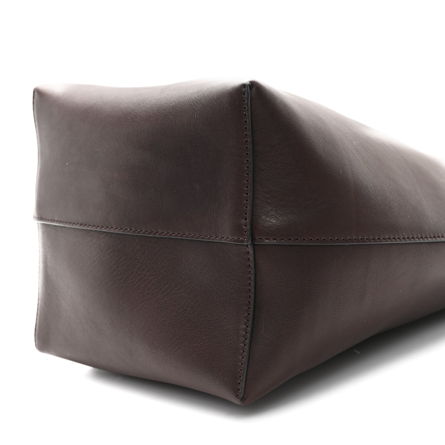 The Row Polished Saddle Calfskin Medium N/S Park Tote Chestnut 9 of 10