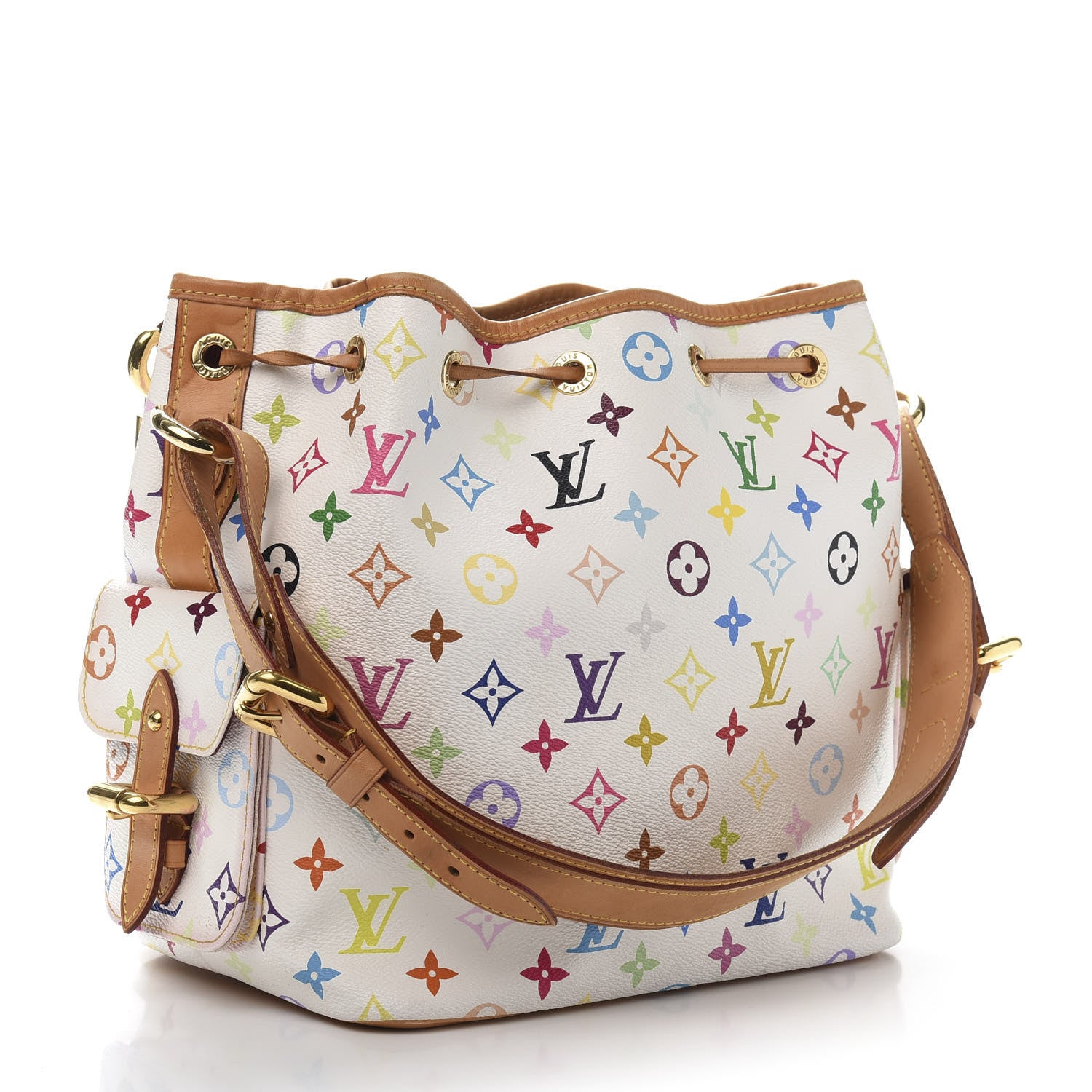 Louis Vuitton Monogram Multicolor Petit Noe White 3 of 13