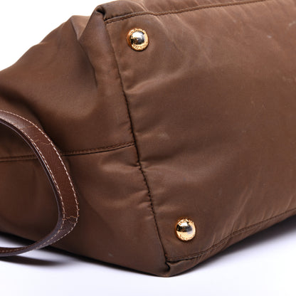 Prada Saffiano Tessuto Nylon Tote Corinto 6 of 16