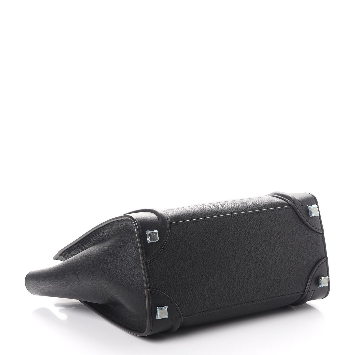 Drummed Calfskin Micro Luggage Black