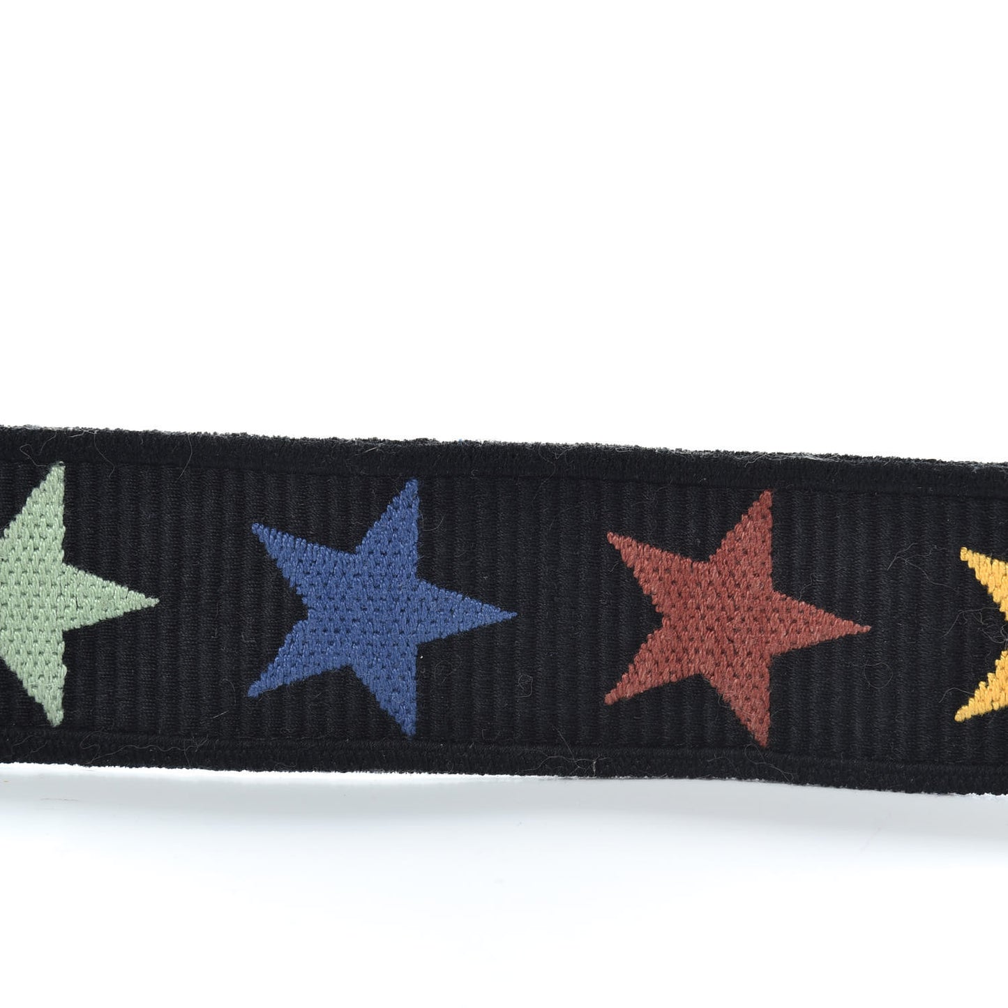 X JAMIE REID Canvas Embroidered Rockstud Guitar Strap Black