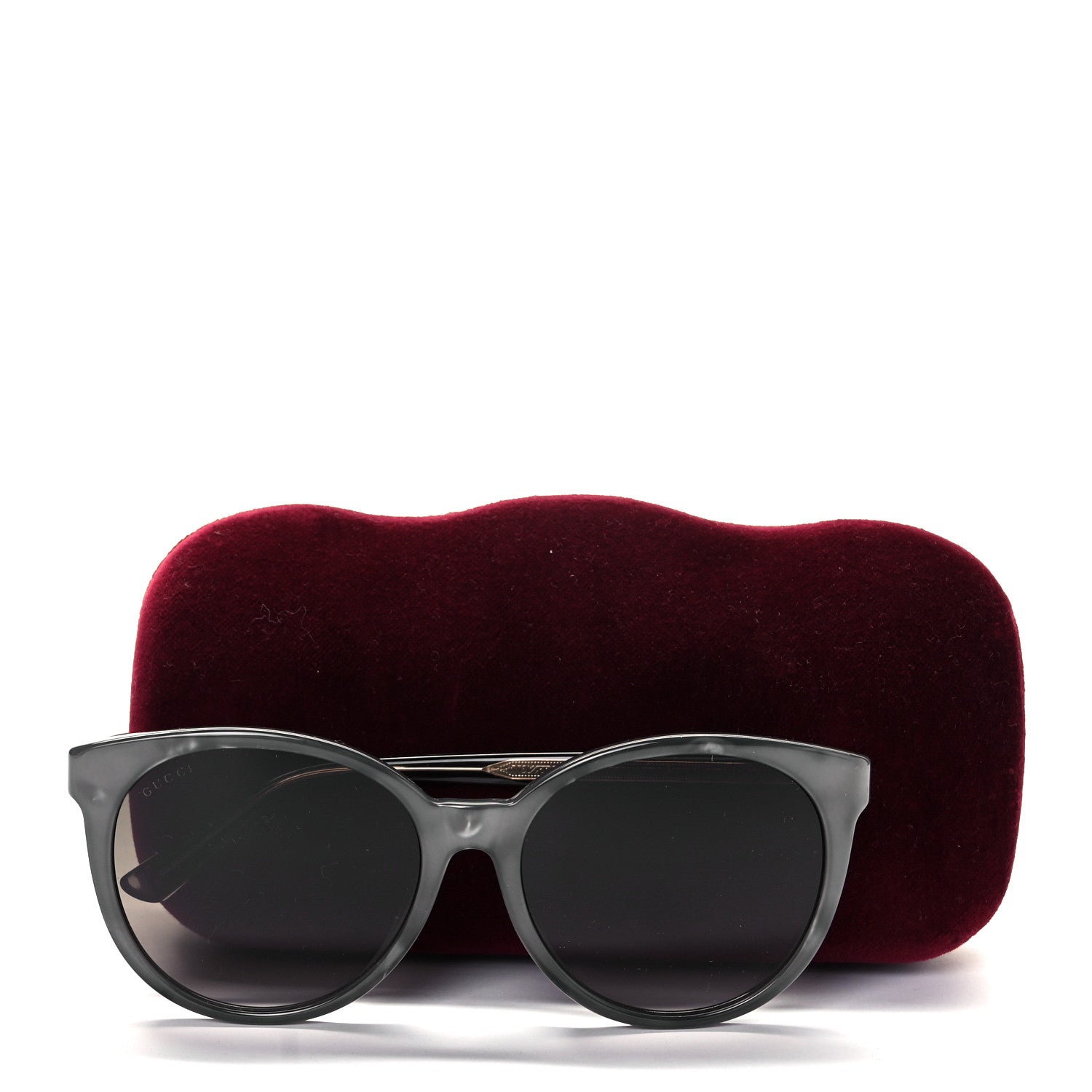 Gucci Acetate Round Frame Sunglasses GG3833FS Grey Pearl 7 of 7