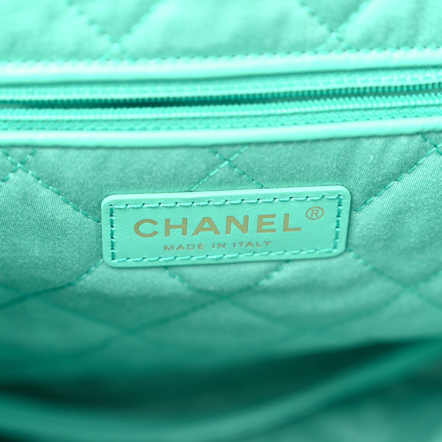 Chanel Shiny Calfskin Quilted Small Chanel 22 Light Blue 7 of 12