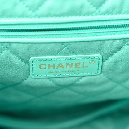 Chanel Shiny Calfskin Quilted Small Chanel 22 Light Blue 7 of 12