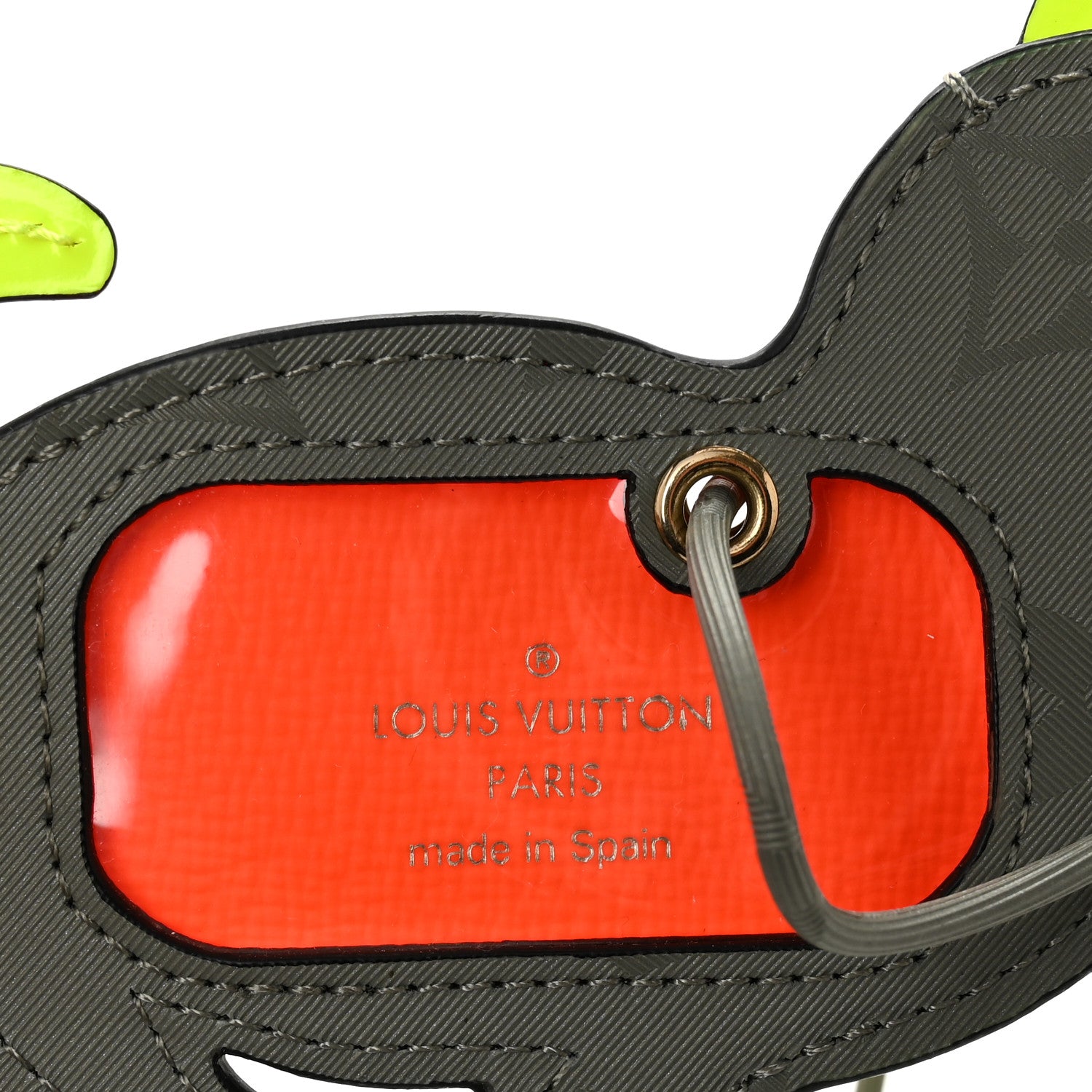 Louis Vuitton Monogram Titanium Dog Name Tag 3 of 4