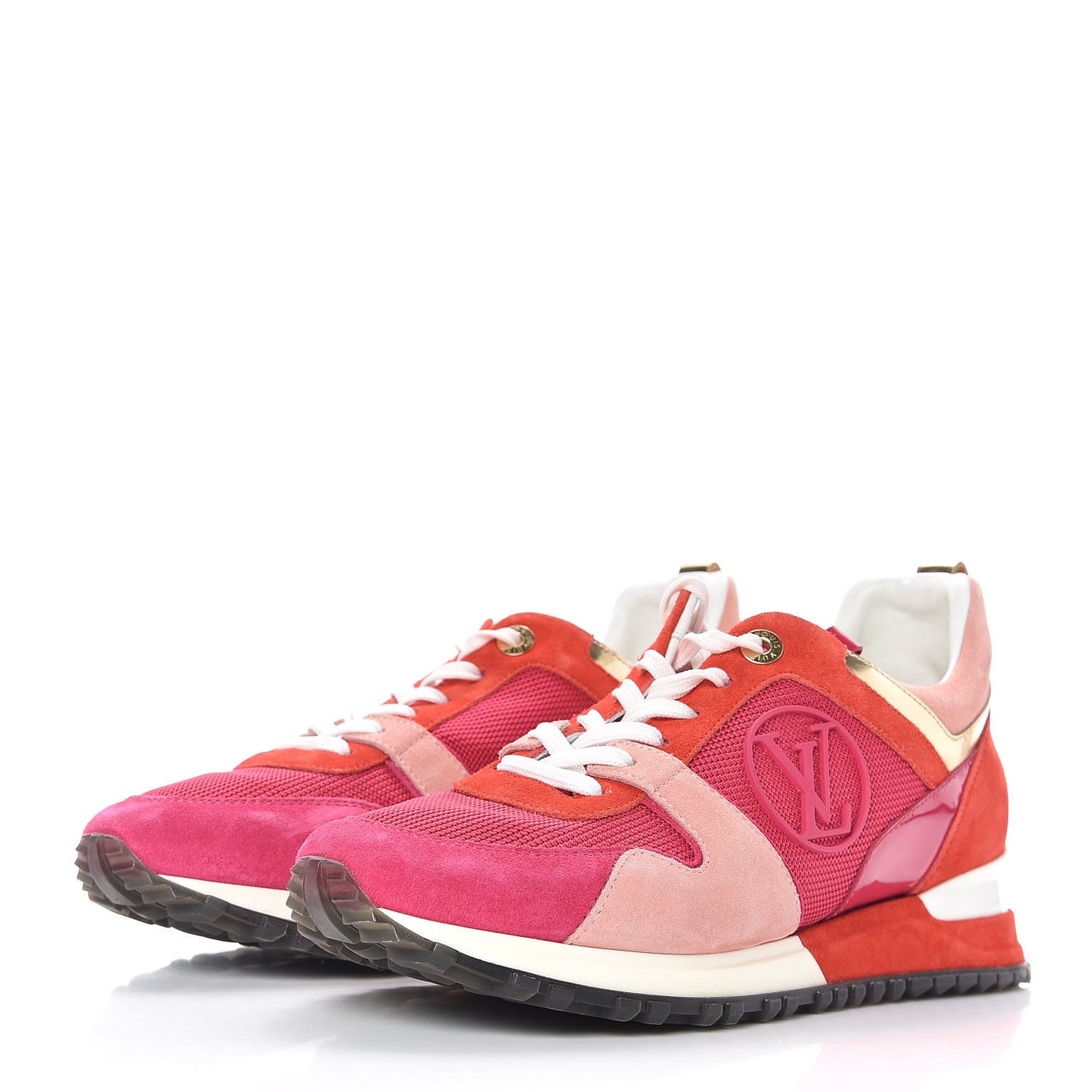 Suede Calfskin Run Away Sneakers 37.5 Fuchsia Rouge