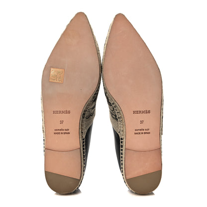 Hermes Canvas Printed Womens Espadrilles 37 5 of 7