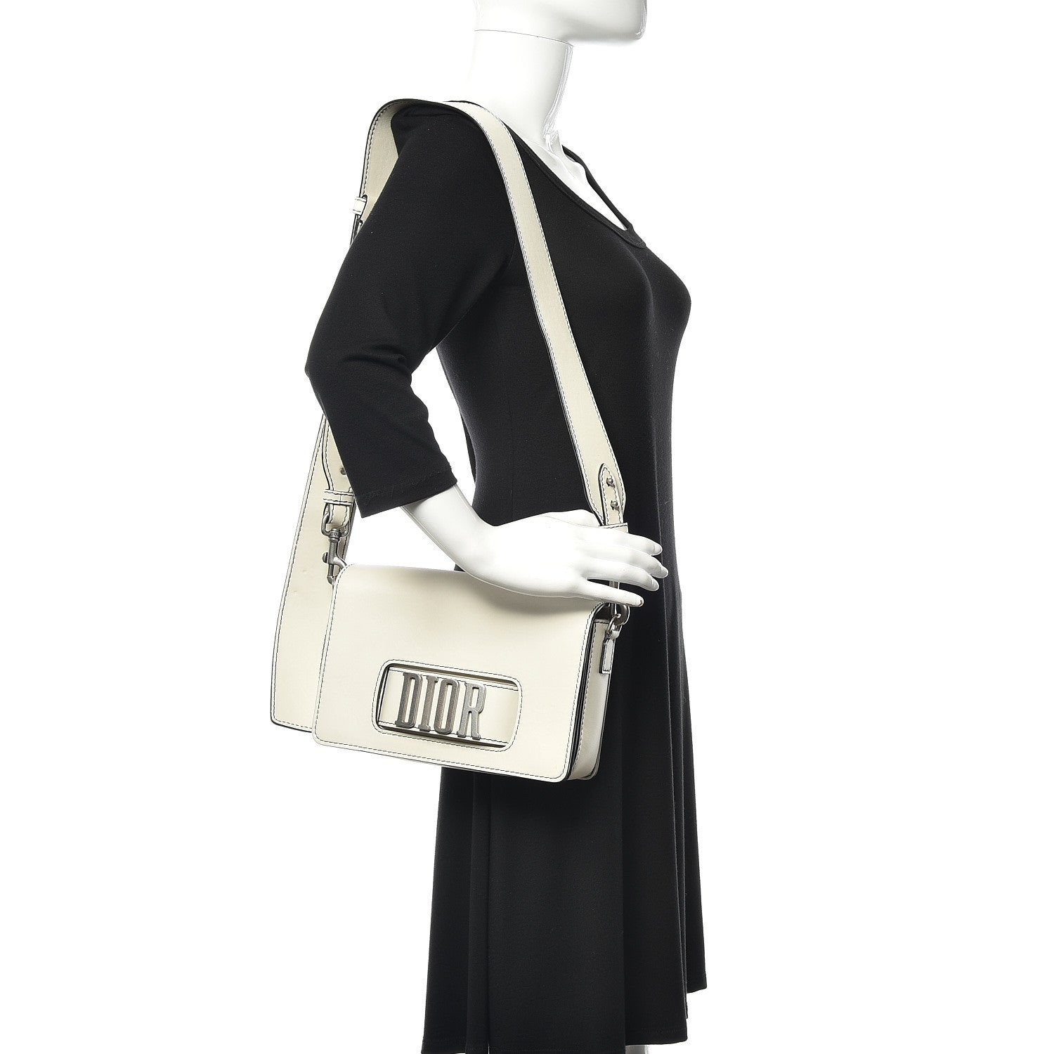 Christian Dior Smooth Calfskin Dio(r)evolution Flap Bag Off White 2 of 14