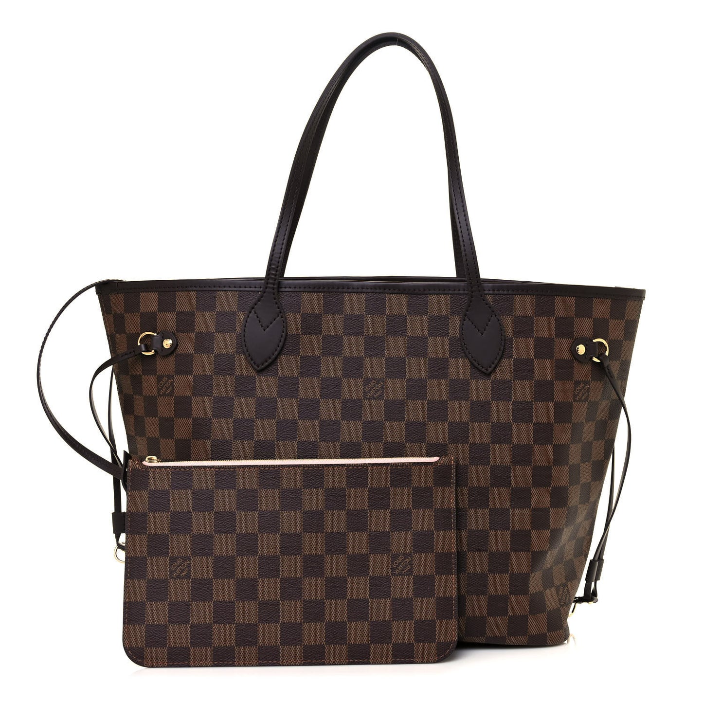 Damier Ebene Neo Neverfull MM Rose Ballerine