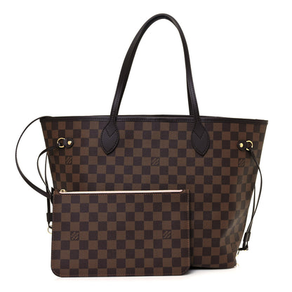 Louis Vuitton Damier Ebene Neo Neverfull MM Rose Ballerine 1 of 11