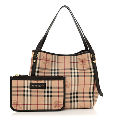 Burberry Haymarket Check Small Canterbury Tote Chocolate 3 of 16