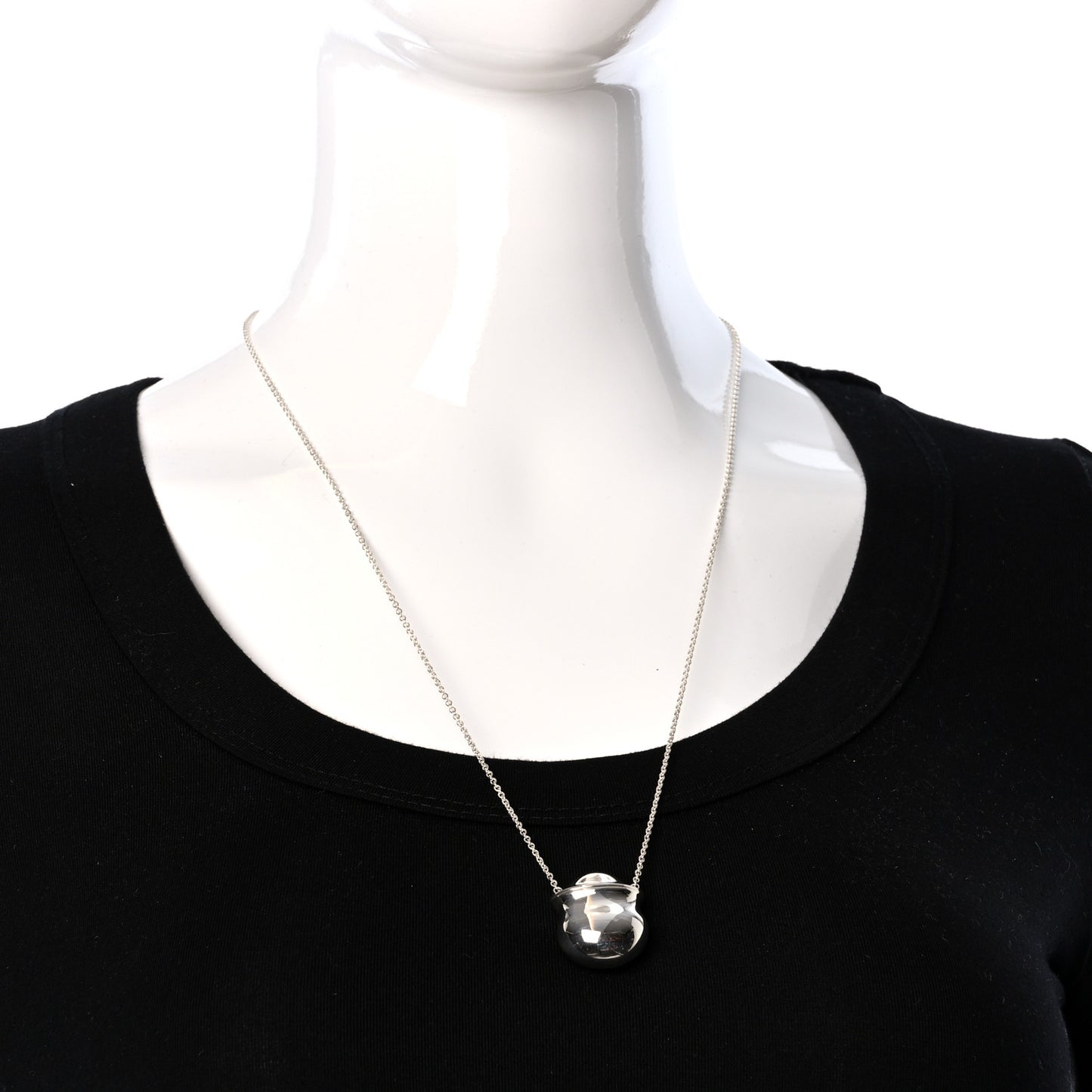 Sterling Silver Elsa Peretti Bottle Inro Pendant Necklace