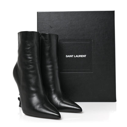Saint Laurent Nappa Vendome Opyum 85 Ankle Boots 39.5 Black 7 of 7