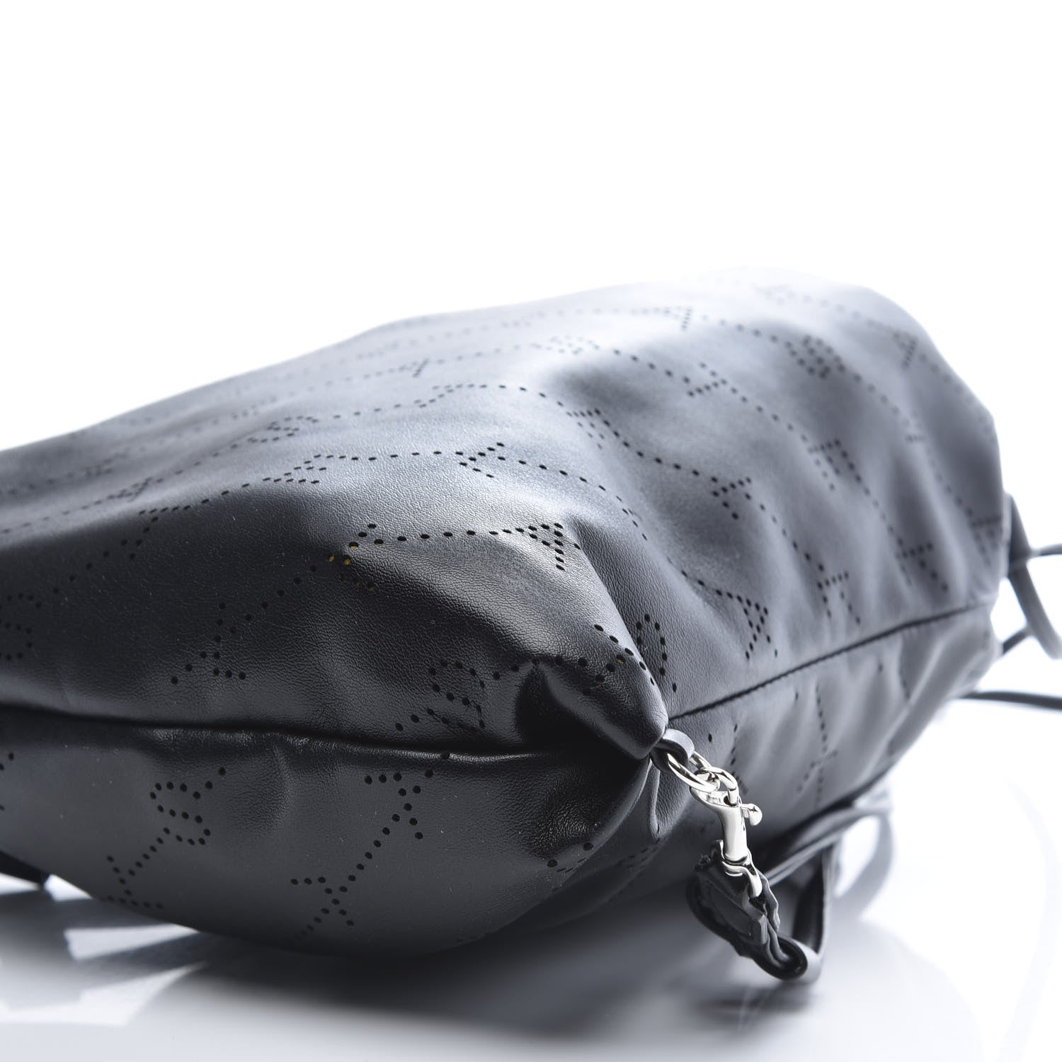 Stella McCartney Eco Alter Nappa Perforated Logo Mini Drawstring Backpack Black 8 of 9