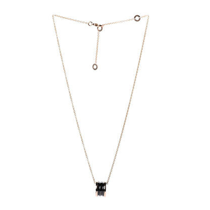 Bulgari 18K Rose Gold Black Ceramic B.Zero1 Pendant Necklace 3 of 6