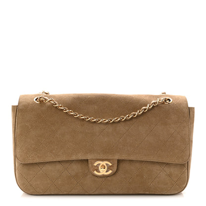 Chanel Suede Calfskin Small Souplissimo Maxi Flap Dark Beige 1 of 10