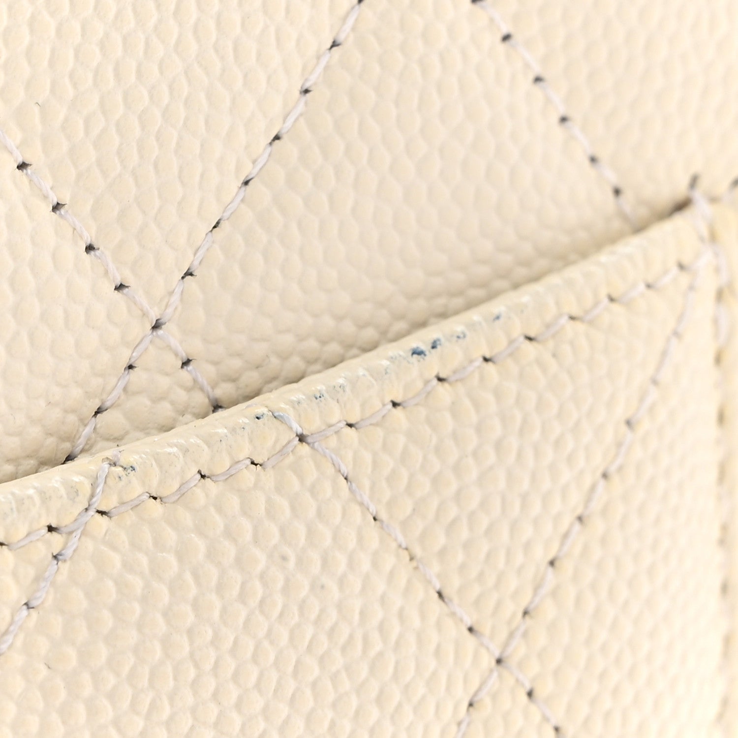 Chanel Caviar Quilted Wallet on Chain WOC White 12 of 14