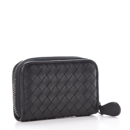 Bottega Veneta Nappa Intrecciato Zip Around Card Holder Black 3 of 8