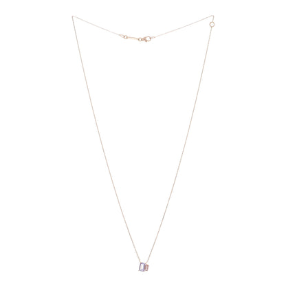 Suzanne Kalan 14K Rose Gold Amethyst Pink Topaz Pendant Necklace 3 of 4