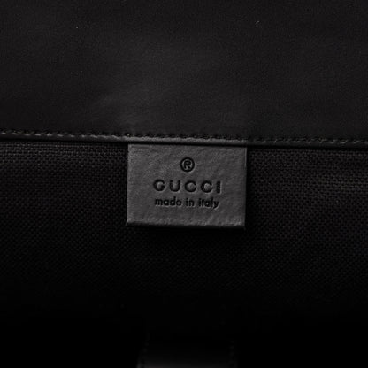 Gucci Soft GG Supreme Monogram Appia Calfskin Web Double Buckle Backpack Black 8 of 10