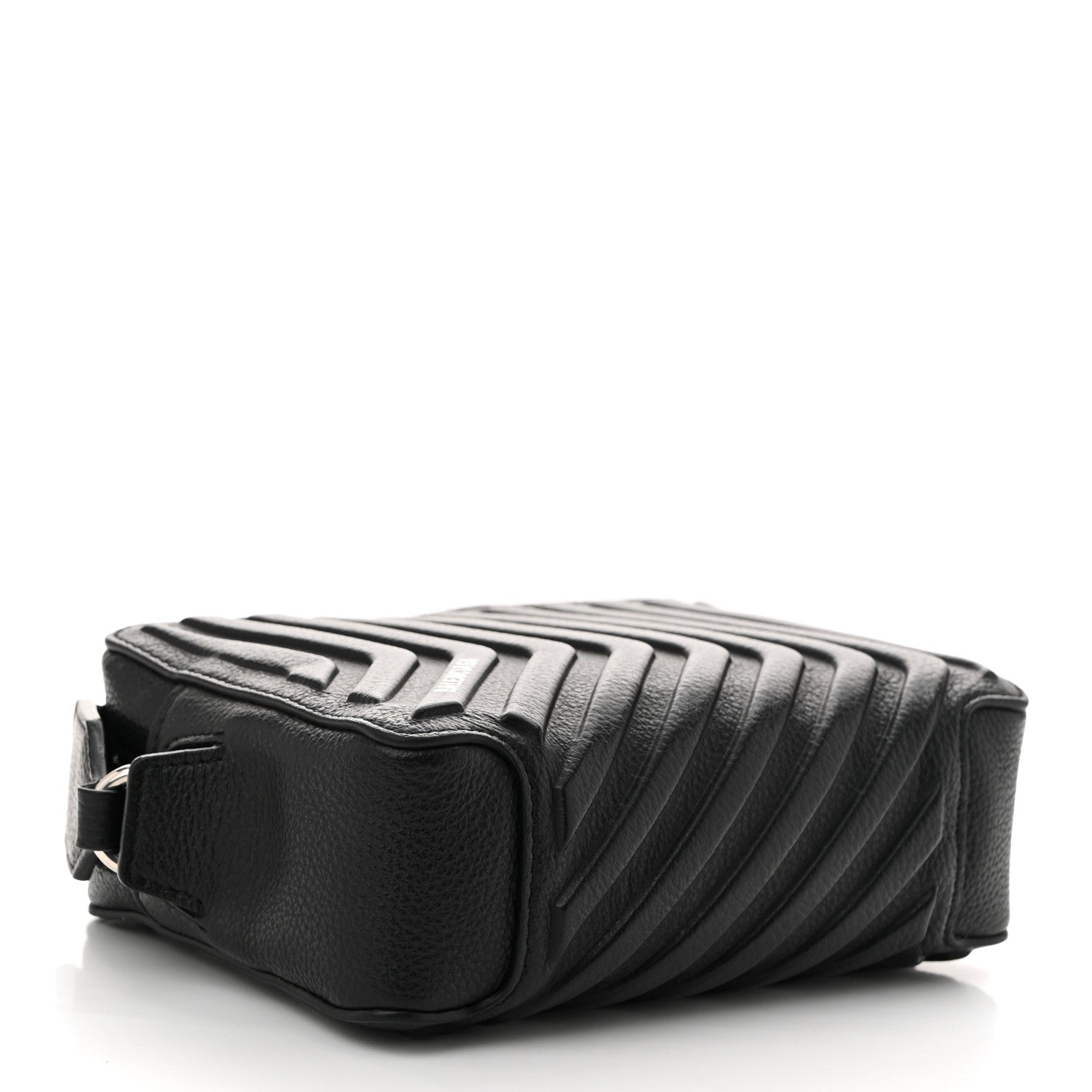Balenciaga Grained Calfskin Embossed Car Camera Bag Black 1859107