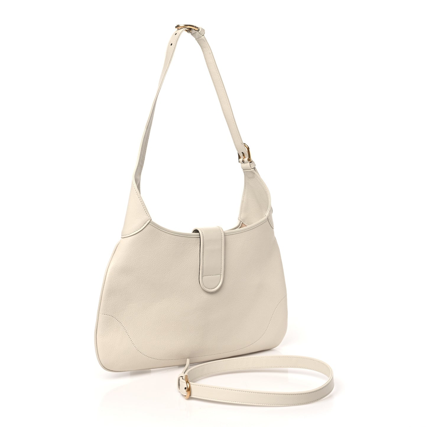 Goatskin Medium Aphrodite Shoulder Bag Mystic White