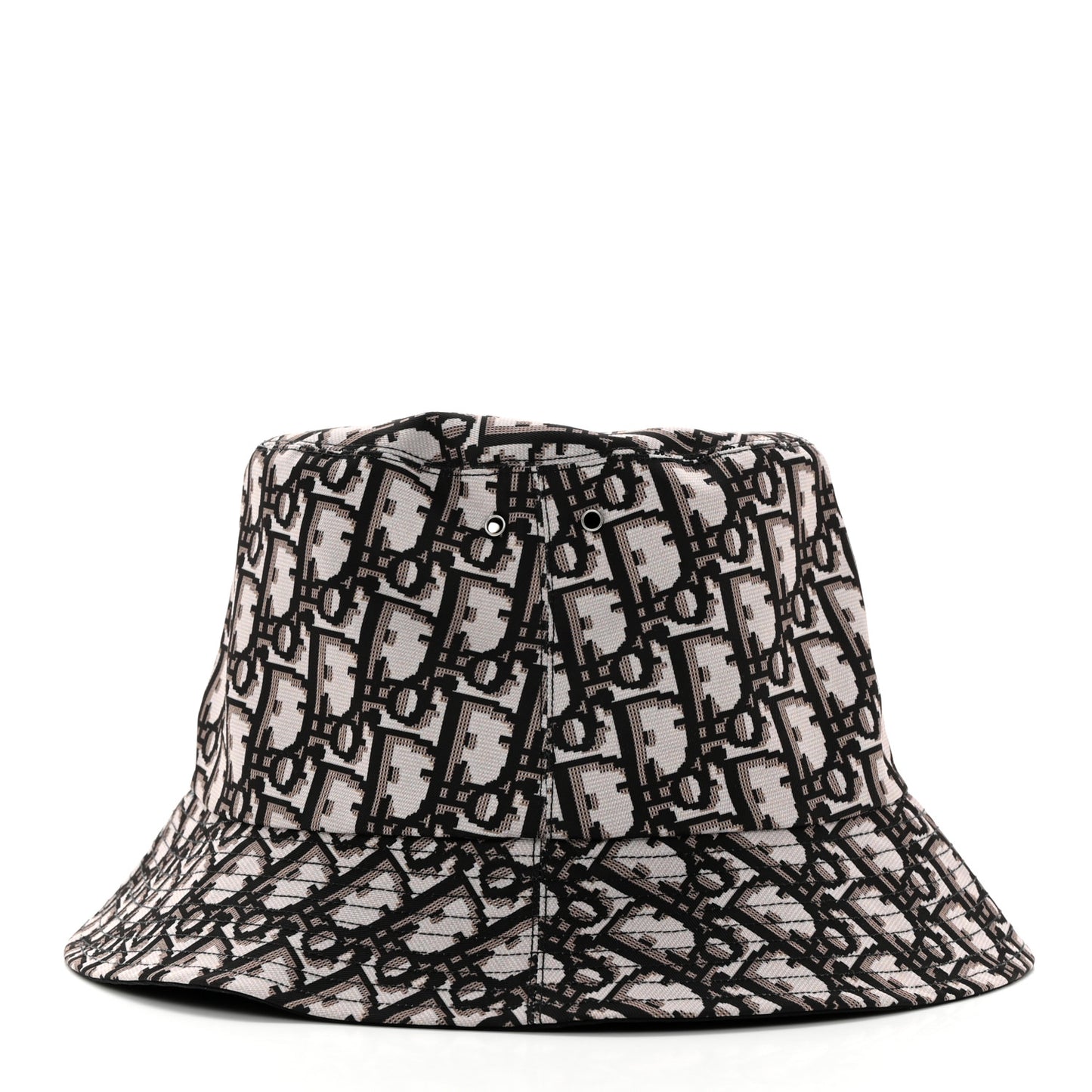 Polyester Cotton Oblique Teddy-D Brim Bucket Hat 58 Black
