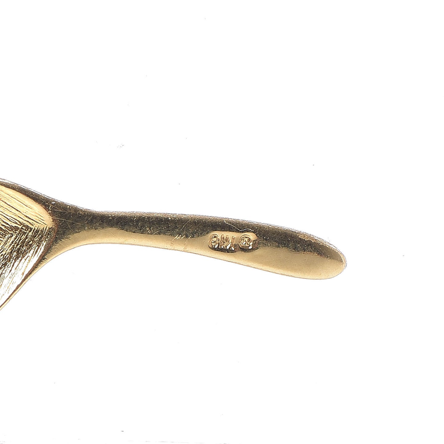 18K Yellow Gold Akoya Pearl 7mm Leaf Brooch